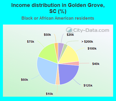 Income distribution in Golden Grove, SC (%)