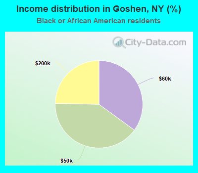 Income distribution in Goshen, NY (%)