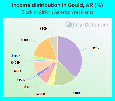 Income distribution in Gould, AR (%)