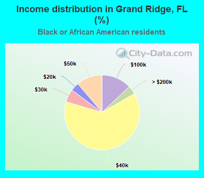 Income distribution in Grand Ridge, FL (%)