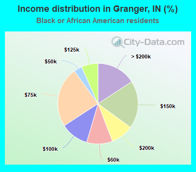 Income distribution in Granger, IN (%)