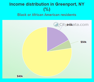 Income distribution in Greenport, NY (%)