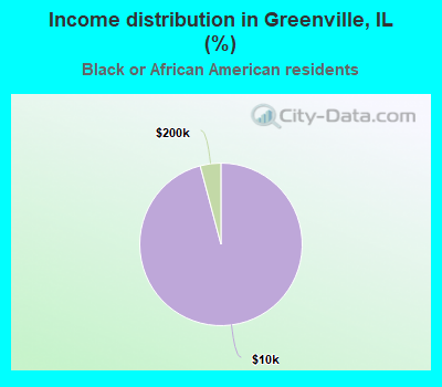 Income distribution in Greenville, IL (%)