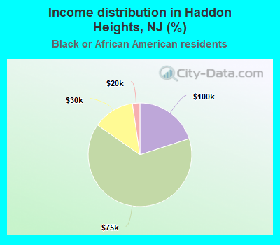 Income distribution in Haddon Heights, NJ (%)