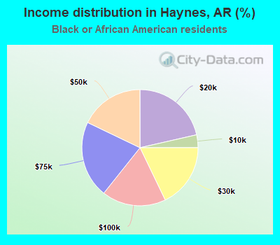 Income distribution in Haynes, AR (%)