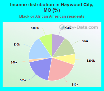 Income distribution in Haywood City, MO (%)