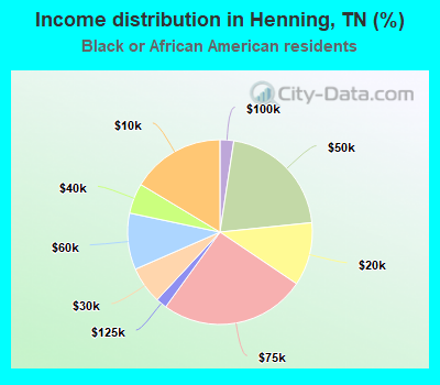 Income distribution in Henning, TN (%)