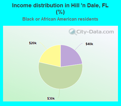 Income distribution in Hill 'n Dale, FL (%)