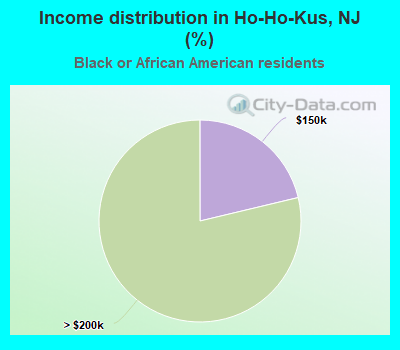 Income distribution in Ho-Ho-Kus, NJ (%)