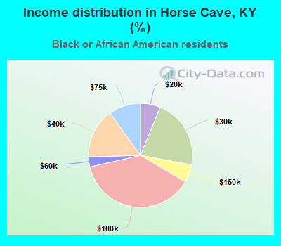 Income distribution in Horse Cave, KY (%)