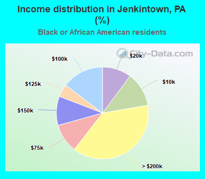 Income distribution in Jenkintown, PA (%)