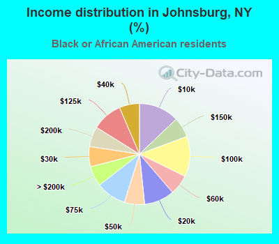 Income distribution in Johnsburg, NY (%)