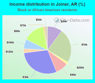 Income distribution in Joiner, AR (%)