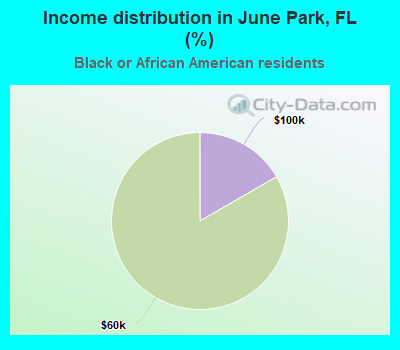 Income distribution in June Park, FL (%)