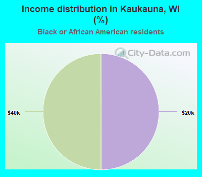 Income distribution in Kaukauna, WI (%)