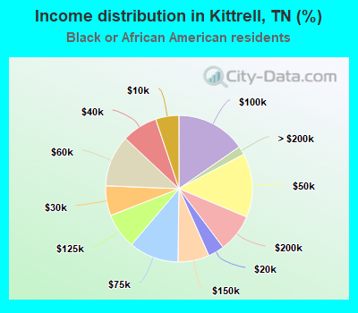 Income distribution in Kittrell, TN (%)