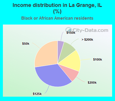 Income distribution in La Grange, IL (%)