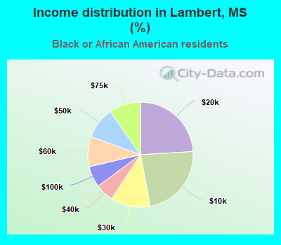 Income distribution in Lambert, MS (%)
