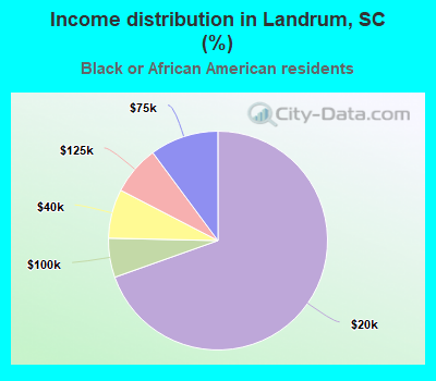 Income distribution in Landrum, SC (%)