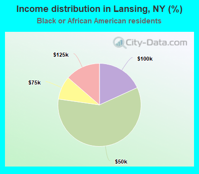 Income distribution in Lansing, NY (%)