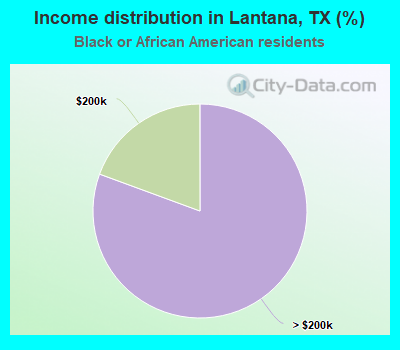 Income distribution in Lantana, TX (%)