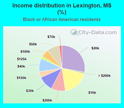 Income distribution in Lexington, MS (%)