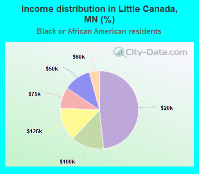Income distribution in Little Canada, MN (%)