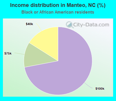 Income distribution in Manteo, NC (%)