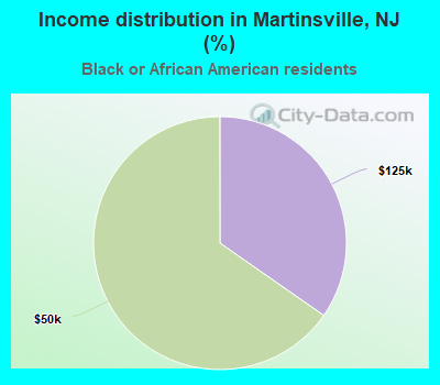 Income distribution in Martinsville, NJ (%)