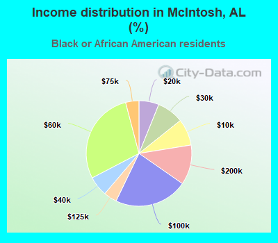 Income distribution in McIntosh, AL (%)