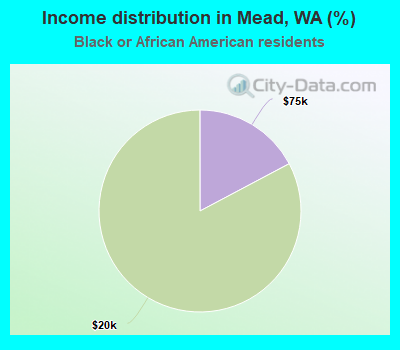 Income distribution in Mead, WA (%)