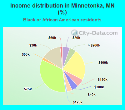Income distribution in Minnetonka, MN (%)