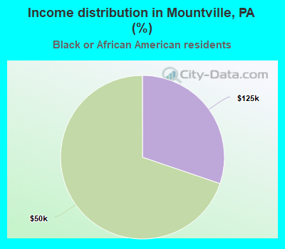 Income distribution in Mountville, PA (%)