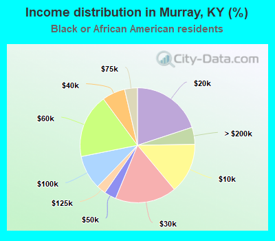 Income distribution in Murray, KY (%)