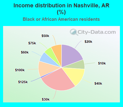 Income distribution in Nashville, AR (%)