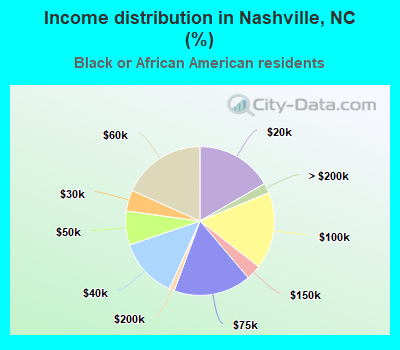 Income distribution in Nashville, NC (%)