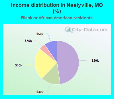 Income distribution in Neelyville, MO (%)