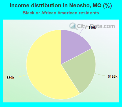 Income distribution in Neosho, MO (%)