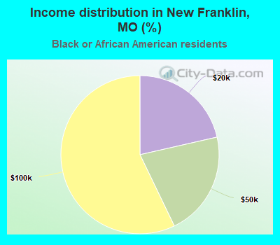 Income distribution in New Franklin, MO (%)