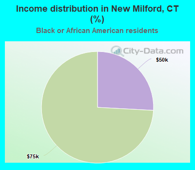 Income distribution in New Milford, CT (%)