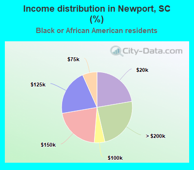 Income distribution in Newport, SC (%)