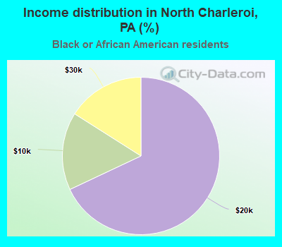 Income distribution in North Charleroi, PA (%)