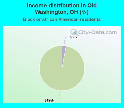 Income distribution in Old Washington, OH (%)