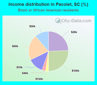 Income distribution in Pacolet, SC (%)