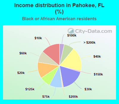 Income distribution in Pahokee, FL (%)