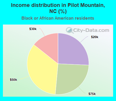 Income distribution in Pilot Mountain, NC (%)