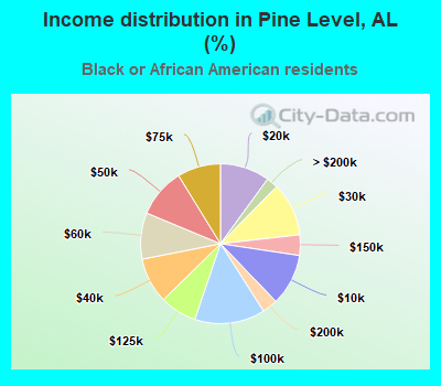 Income distribution in Pine Level, AL (%)