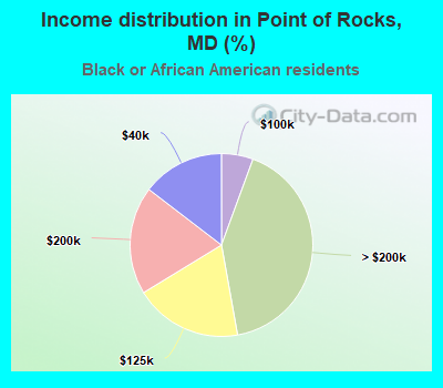 Income distribution in Point of Rocks, MD (%)