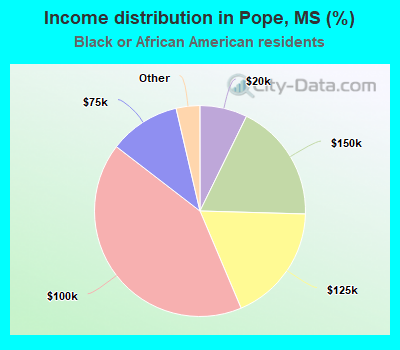 Income distribution in Pope, MS (%)