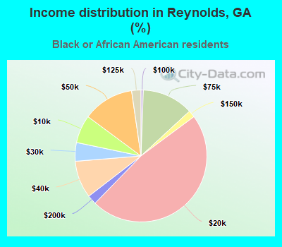 Income distribution in Reynolds, GA (%)